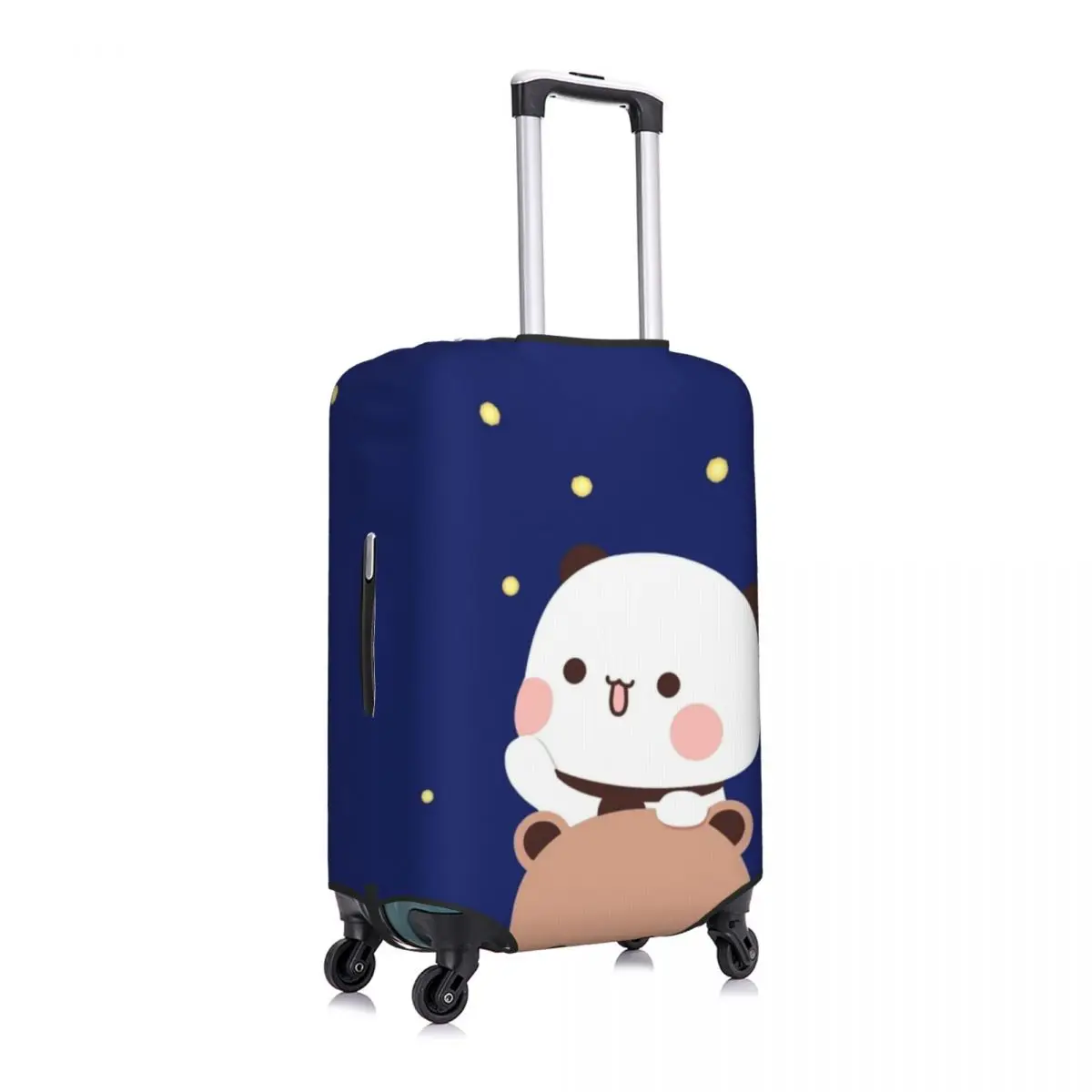 Bubu And Dudu Suitcase Cover Holiday Panda bear hugs love Practical Luggage Accesories Travel Protection 3