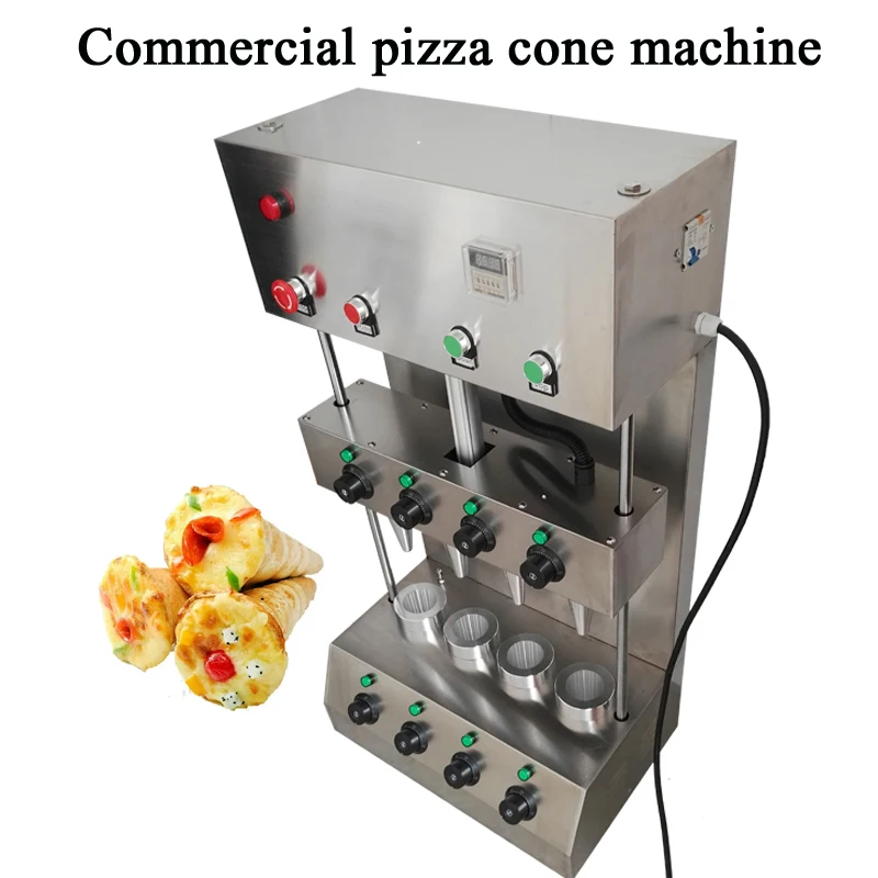 4pcs Hand Hold Pizza Cone Making Machine With Rotary Oven Pizza Cone Forming Equipment