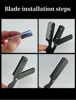 Men's Barber Razor Folding Shaving Shaver Professional Straight Edge Stainless Steel Manual Scraper Barber Razor With Blade 4