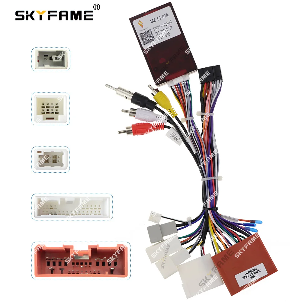 SKYFAME Car 16PIN Android Wire Harness Adapter Canbus Box Decoder car wire cable adapter For Mazda 6 Atenza CX-5 CX5 MZ-SS-07A