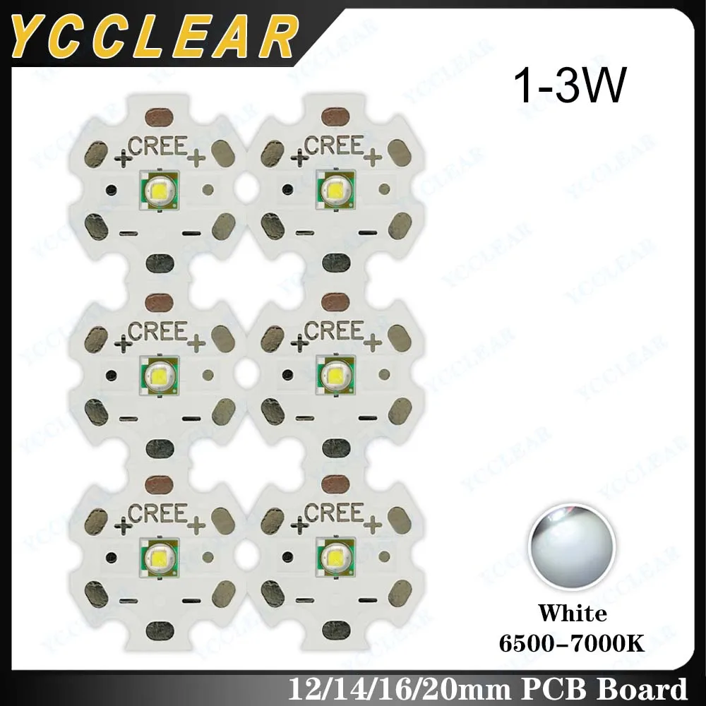 

10PCS CREE XPE 1W 3W White 6500K-7000K High Power SMD 3535 Lamp Beads With 12mm 14mm 16mm 20mm PCB For Flashlight Biycle Light