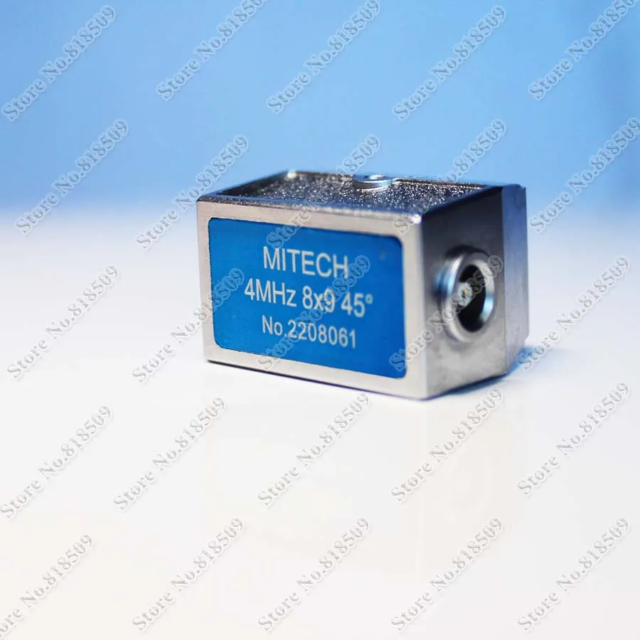 Mitech 4MHz 8x9mm 30 45 60 70 80 Degree Angle Beam Probe Transducer for Ultrasonic Flaw Detector