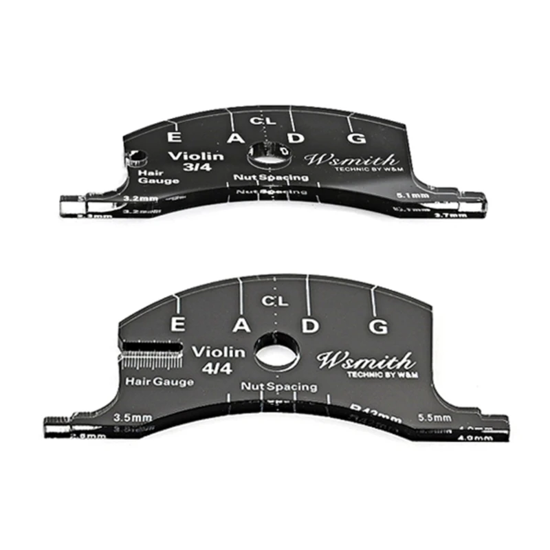 

3/4 4/4 Violin Fingerboard Scraper Making Template Tool Black Violin Bridges Repair Reference Tool for Viola-Cello-Bass