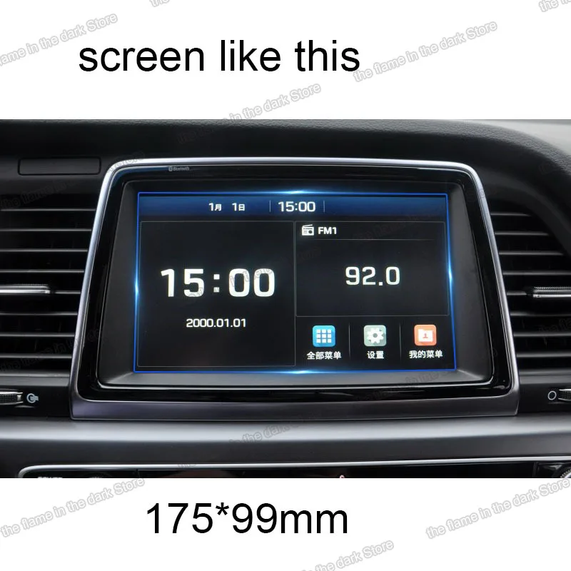 

lsrtw2017 car navigation screen anti-scratch protective toughened film for hyundai sonata new rise 2015-2019 2018 2017 2016