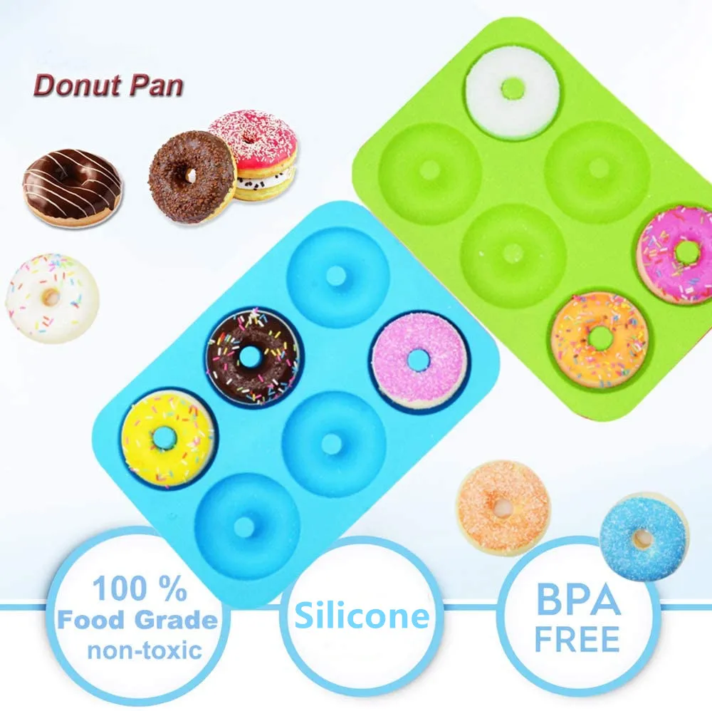 Description Picture 5 of itemNewest 2/1PC Silicone Muffins Donut Mold 6 Holes Baking Mould Non-Stick Baking Pastry Chocolate Cake Dessert DIY Bakeware Tools