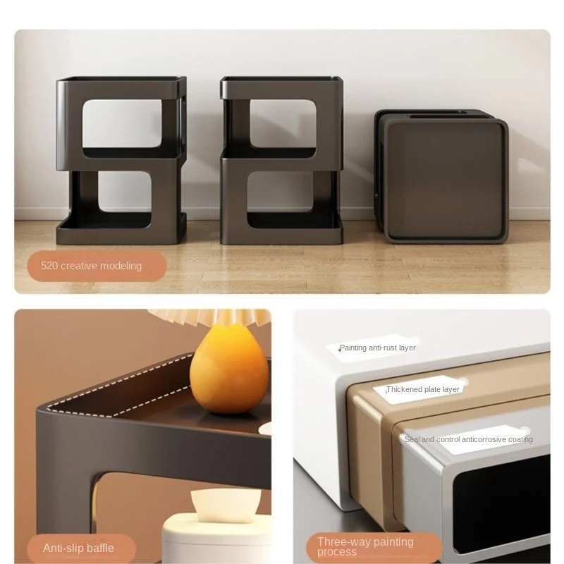 Warming Bedside Table Home Bedroom Small Wrought Iron Bedside Shelf Simple Modern And Creative Table Night Stand