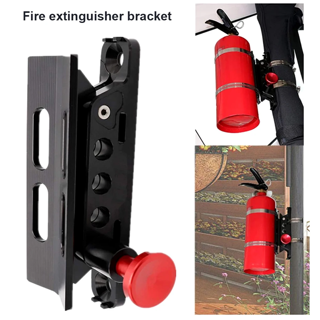ATV Fire Extinguisher Bracket Fix Holder Accessories with 4 Fixing Clips