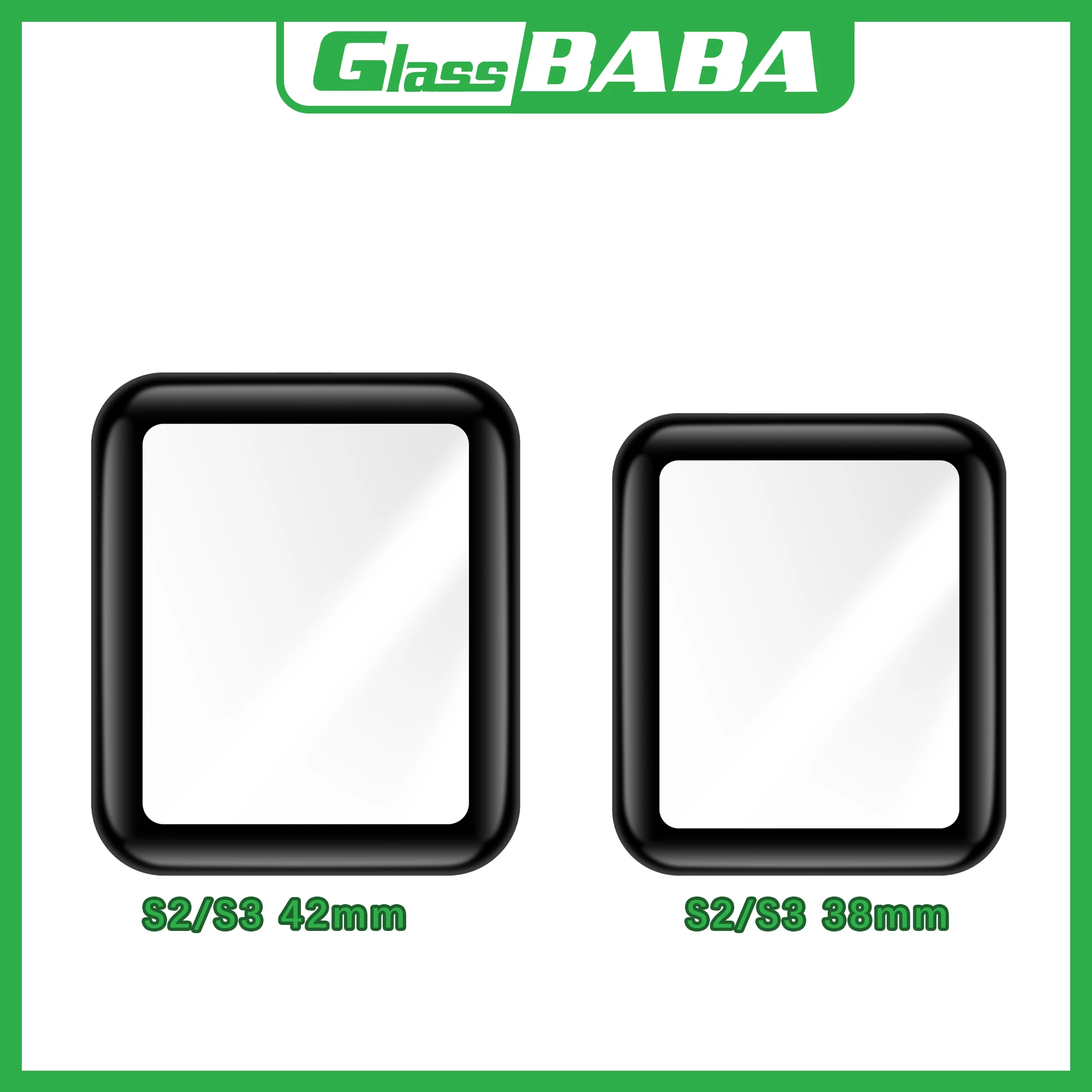 10개입 BABA 전면 스크린 시계 유리 OCA 포함 애플 워치 시리즈 S3 S4 S5 S6 SE S7 S8 S9 S10 46mm 45mm 49mm 41mm 38 42mm 44mm