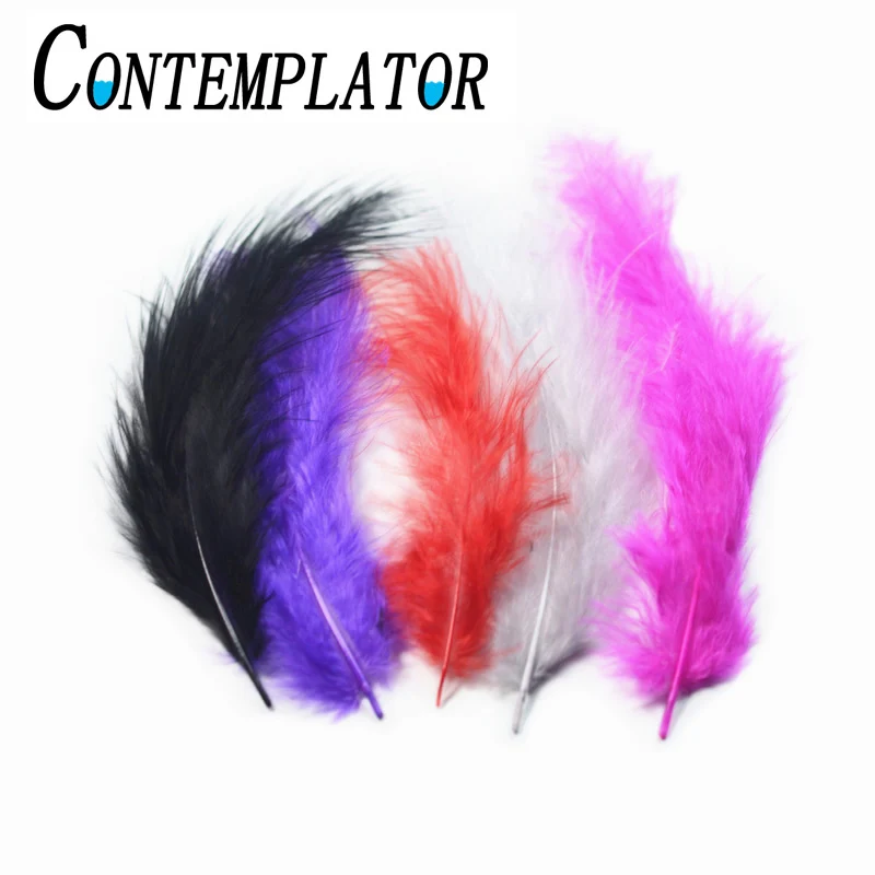 100 Plumes De Marabout Dinde Multicolores - Pour Pêche à La Mouche, Montage De Mouches