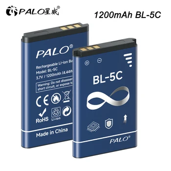 Batterie Ricaricabili PALO BL-5C BL5C BL 5C 1200mAh per Telefoni Cellulari Nokia 2112 2118 2255 2270 2280 2300 2600 2610 3125 3230