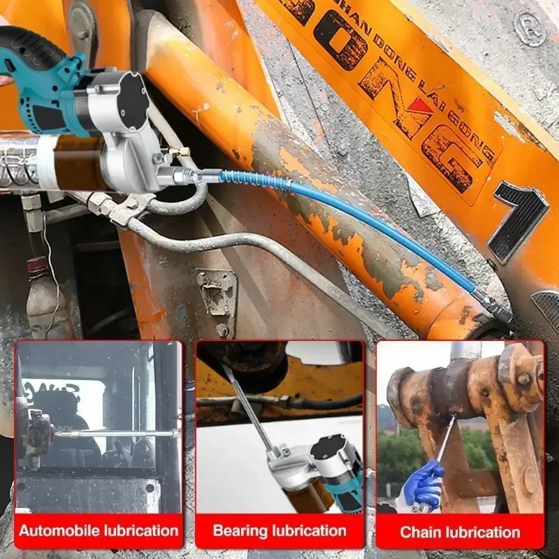 10000PSL 689Bar Cordless Electric Grease Gun High Pressure Car Lubricating Oil Car Maintenance Power Tool For Makita 18v Battery