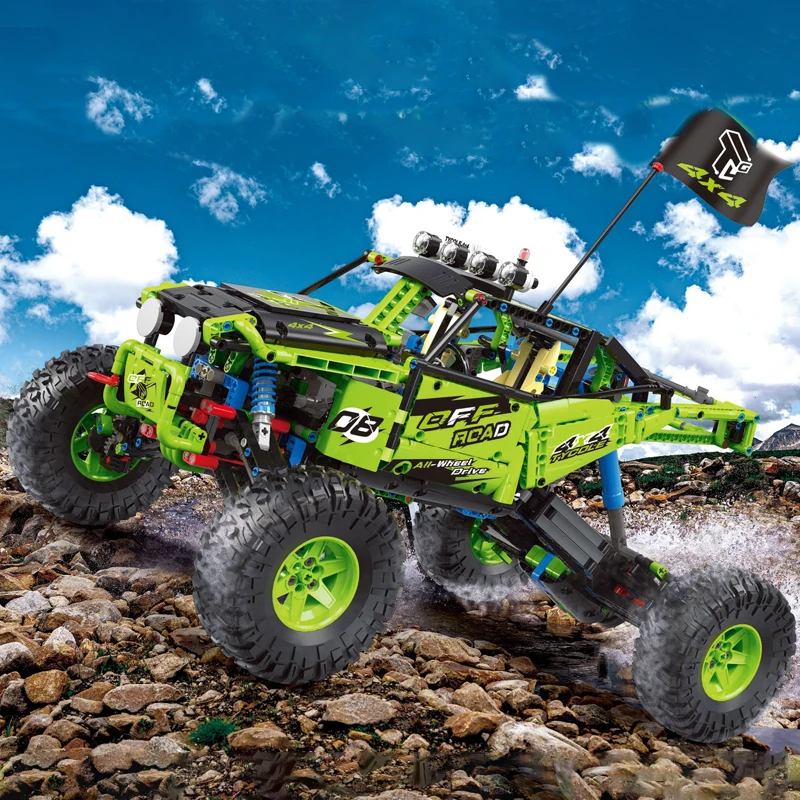Buggy Car Building Blocks App Remoter Control Mountain Off-Road Vehicle Bricks Model Technical Toys For Kid Birthday Gift Moc