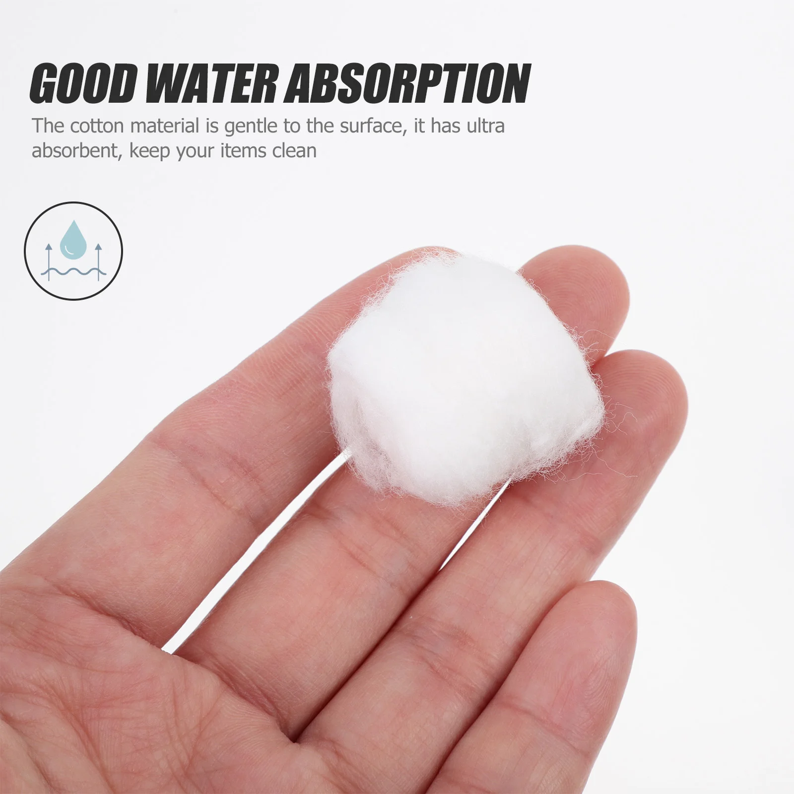 300 Pcs Organic Cotton Balls Salon for Nail Polish Remover Makeup Pure Dedicated 3