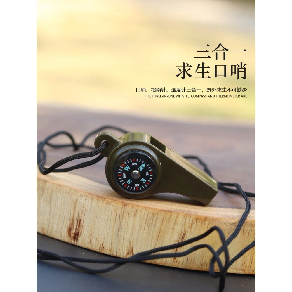 Compass thermometer three in one whistle life-saving multifunctional whistle referee coach field emergency