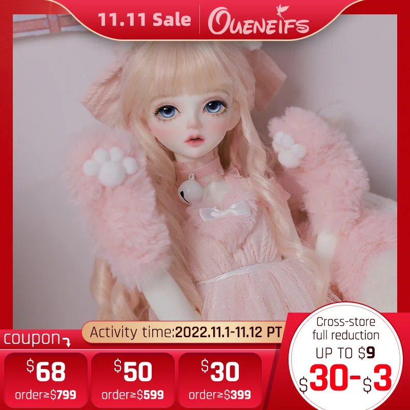 1/4 BJD Doll SD Ball Resin Joint Doll Elegant Girl Handmade Toy Bare...