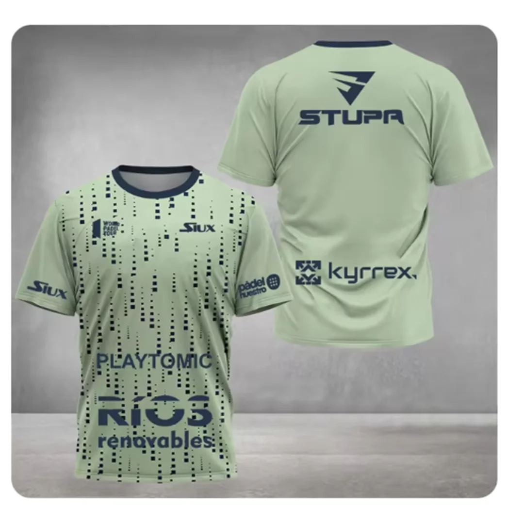 Fashion Tie-Dye Print Men's T Shirt Outdoor Badminton Tennis Sportswear Summer Breathable Short Sleeve Casual O-neck Loose Tops 4