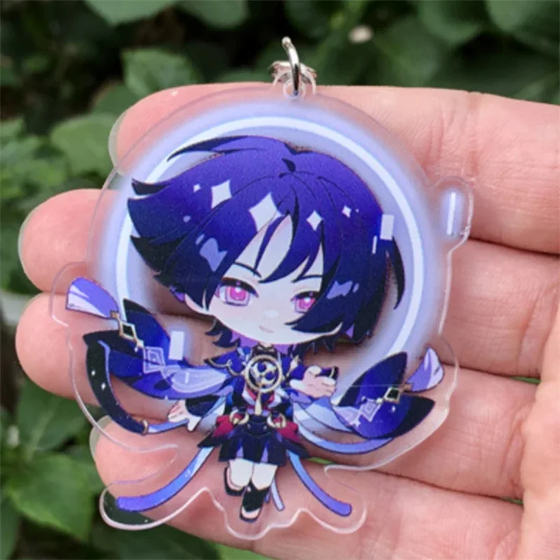 Genshin Impact Yae Miko Kaveh Baizhu Wanderer Keychain Figure Badge Anime Game Cosplay Accessories