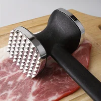 Marteau attendrisseur de viande de cuisine robuste avec poignée en caoutchouc, tête en acier inoxydable pour frapper et attendris sans effort 2