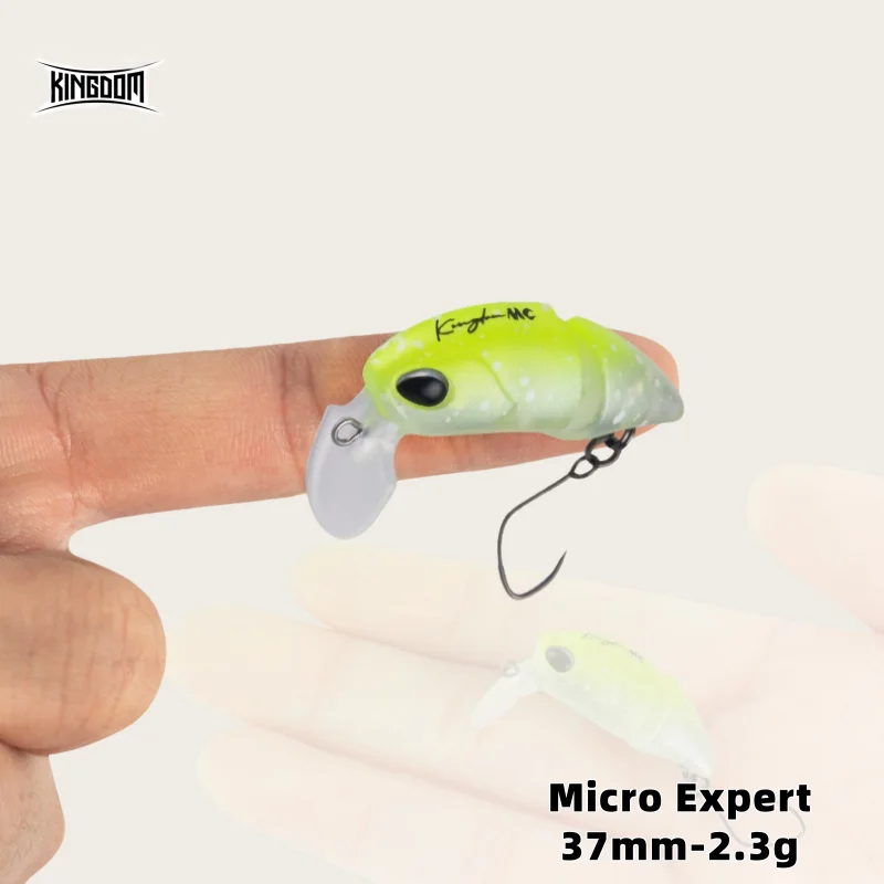 Micro minnow Kingdom 2.3g 37mm flottant pour truite et perche - crankbait S-shaped