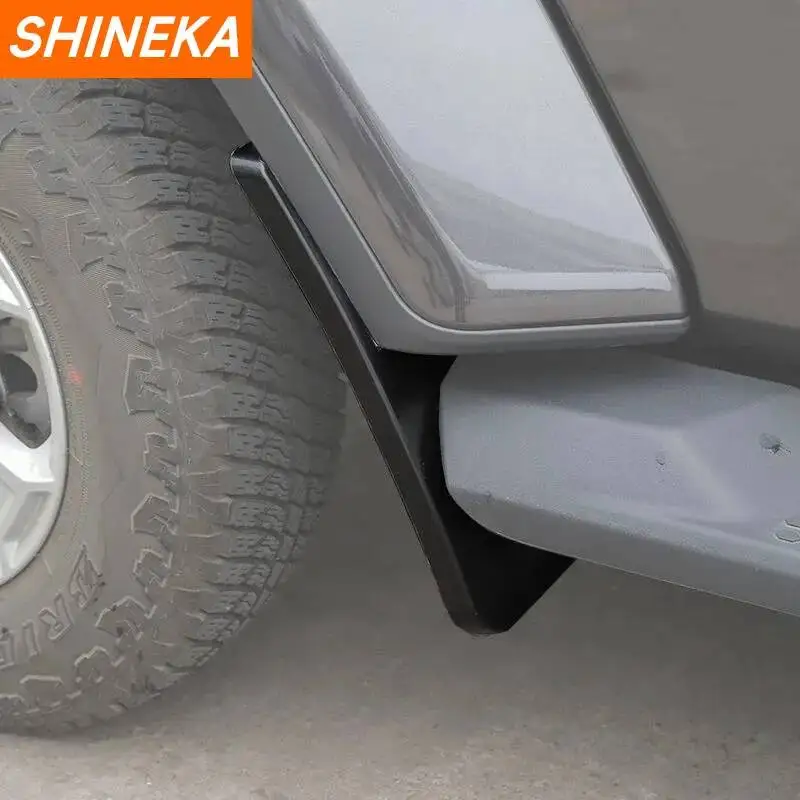 SHINEKA 지프 랭글러용 머드가드, JL 사하라 2018 2023 업 프론트 리어 머드플랩, 스플래시 가드 펜더, 외부 액세서리