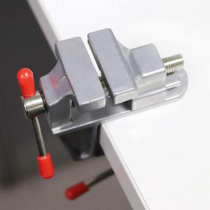 Mini Bench Vise Universal Table Vise Home Aluminum Clamp on Table Bench Vise DIY Household Flat Mouth Hand Tools