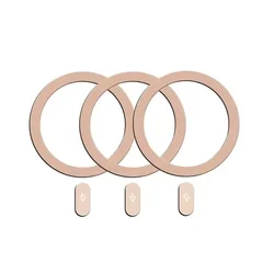 Set of Magnetic Metal Rings for Enhanced Wireless Charging (3 Gold)