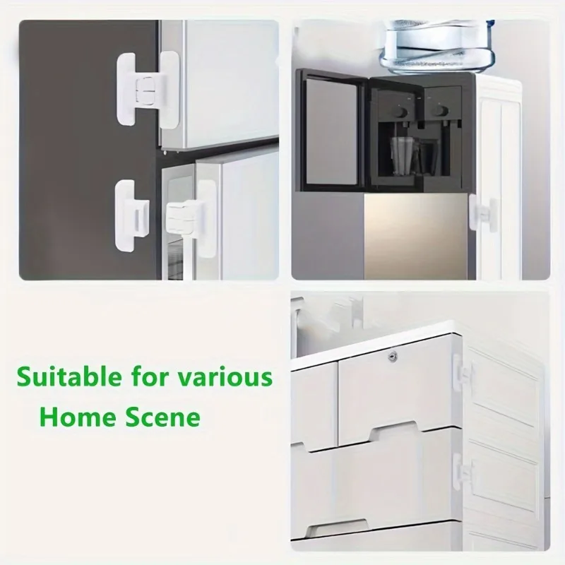 Refrigerator Door Closer Safety Buckle Automatic Lock Punch-free Universal Preventer 10pcs door closer door latch