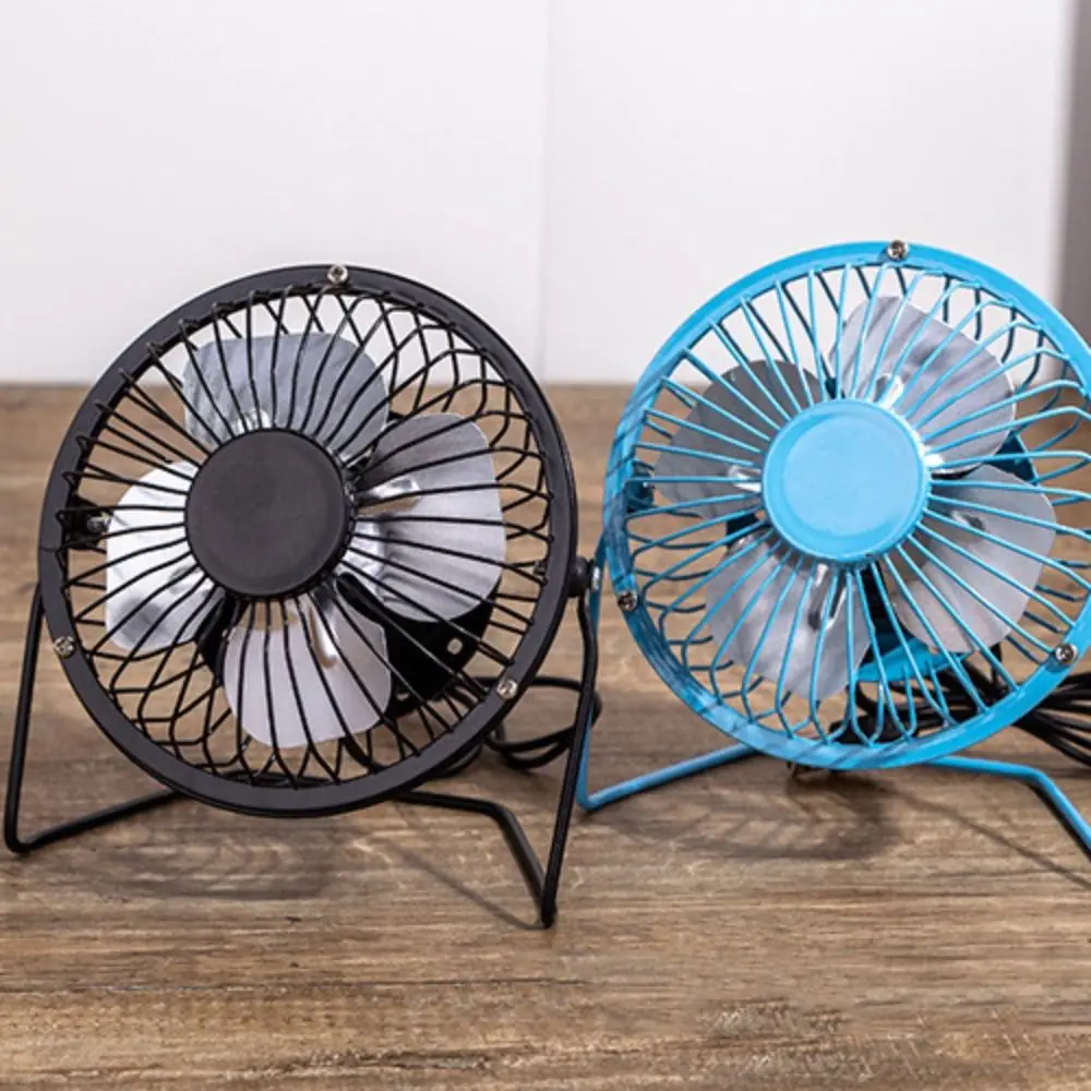 새로운 페로합금 미니 USB 팬 USB 전원 4인치 책상용 팬 360도 회전 가능 강풍 무소음 냉각 팬 여름용