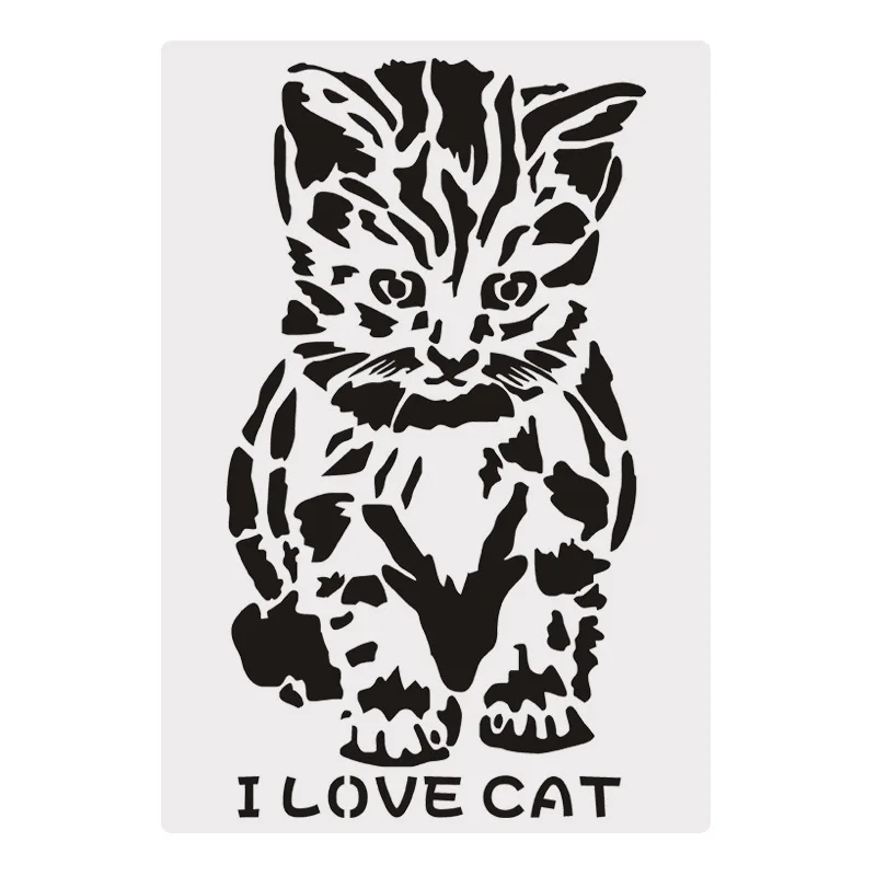 

18*26cm Cat DIY Layering Stencils for scrapbook/photo album Painting Scrapbook Coloring Embossing Album Decorative Template