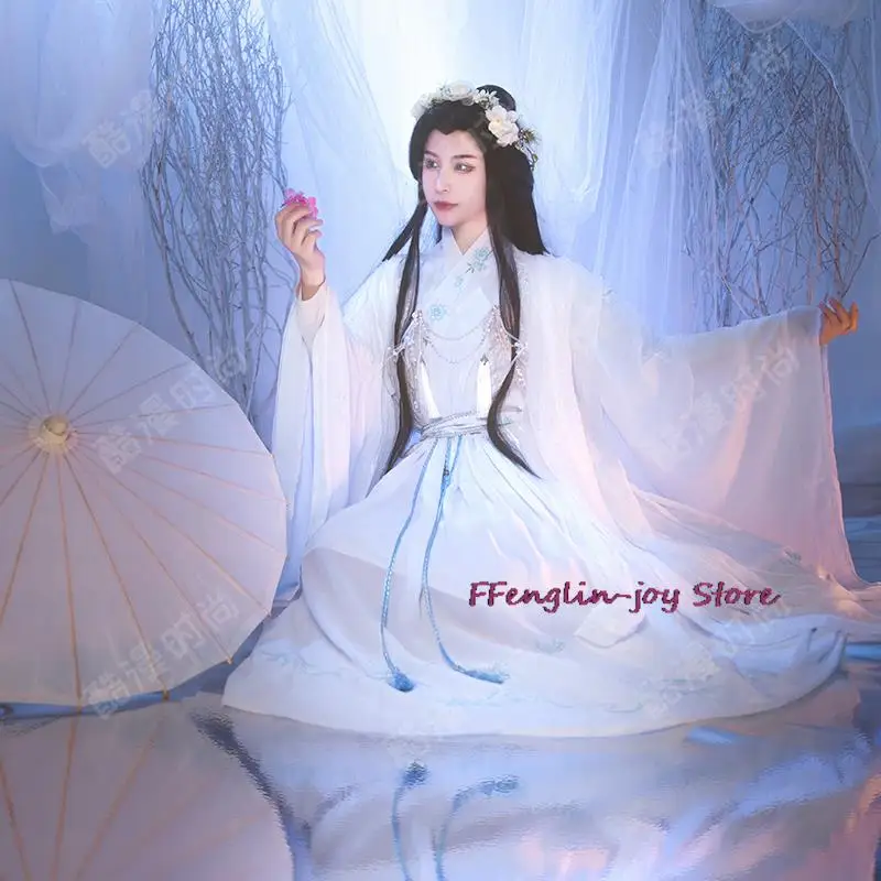 Tian Guan Ci Fu Xie Lian Cosplay Costume Wigs Bamboo Hat Chu Wanning HanFu  Halloween Costumes Heaven Official\'s Blessing Hat