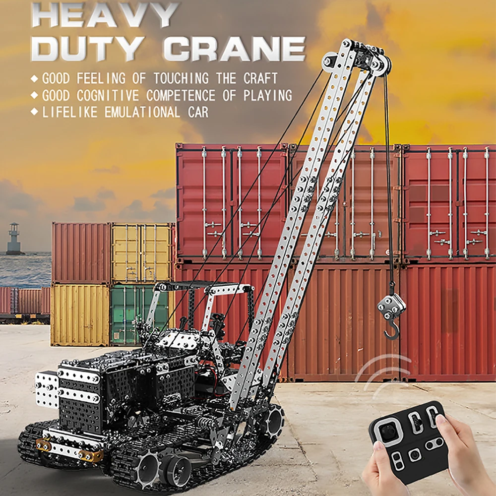 RC Crane1745pcs Building Blocks Set 10Ch Metal Diy Assembled RC Truck Engineering Model Kit Puzzle Collection Gift for Boys 2