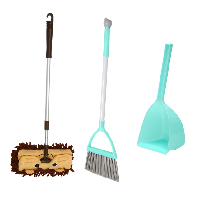 Kid's Housekeeping Cleaning Tools, 3pcs Small Mop Small Broom Small  Dustpan, Little Housekeeping He