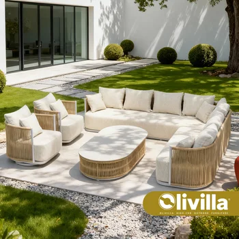 Scandinavian Rope Patio Sofa 1