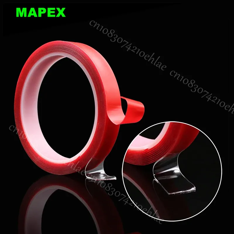 3 m Double Sided Adhesive Tape High Strength Acrylic Transparent Silicone No Traces Sticker Car Fixed Phone Tablet  Screen 6MM