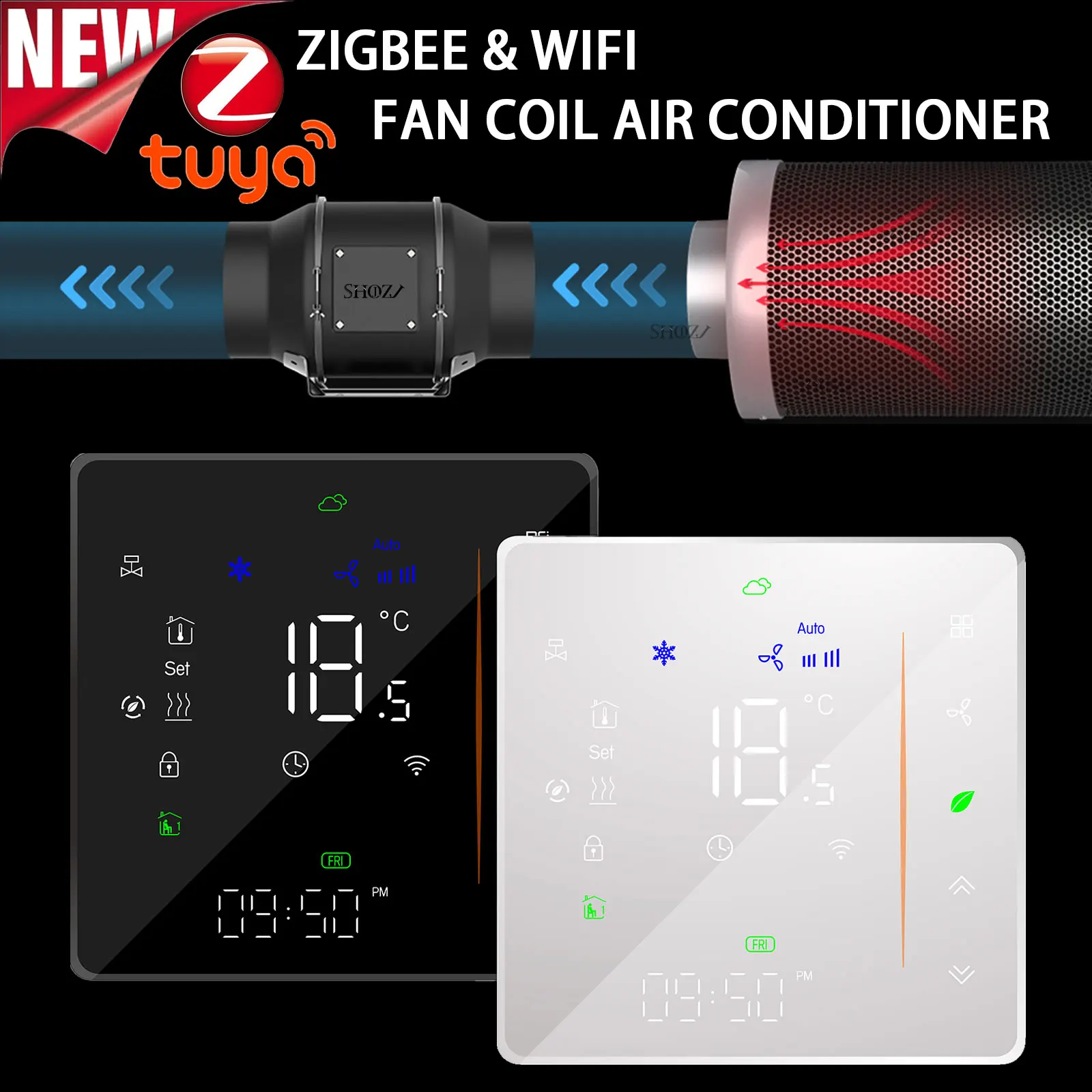 de Temperatura para Aquecimento e Refrigeração, HVAC, 2, 4 Pipe, 12V, 24V, 90-240V