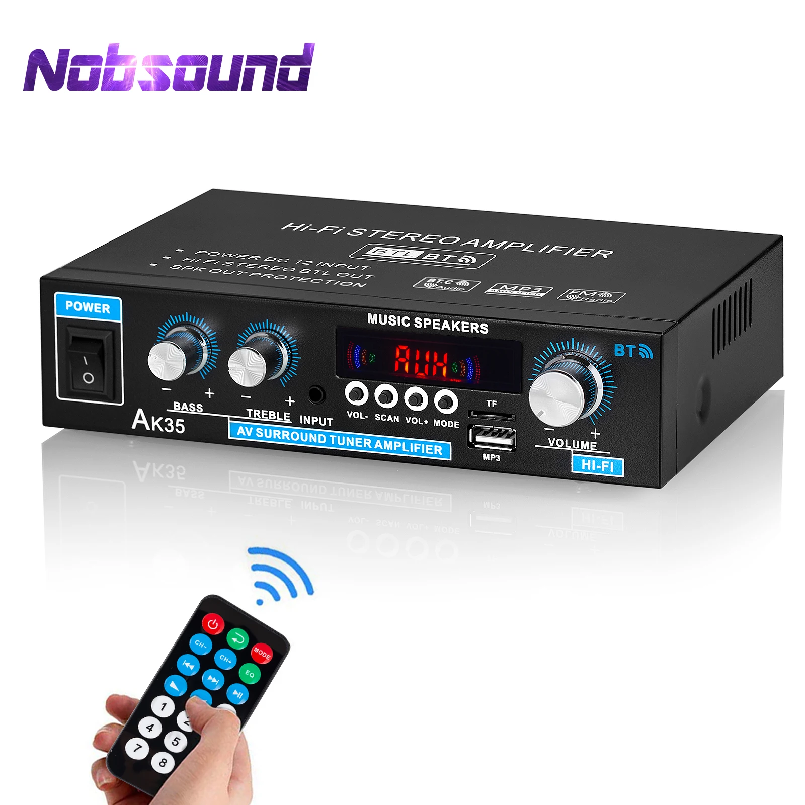 píldora Necesitar póngase en fila Amplificador Digital AK35 Mini de 2,0 canales, receptor Bluetooth 5,0,  reproductor de música USB, amplificador de Audio estéreo para el  hogar/coche/marino - AliExpress Productos electrónicos