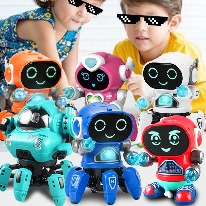 Six-Claws Dance Spider Robot Led Music Walking Electric Doll Kids Early Educational Toys For Baby Children Kids Boy Girl Toddler