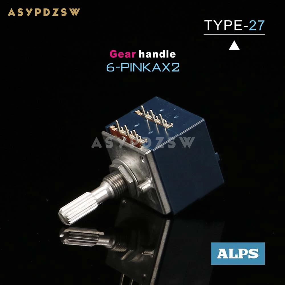 

Оригинальный потенциометр громкости ALPS 6-контактный, модель 27 RK27 10KA 20KA 50KA 100KA 250KA