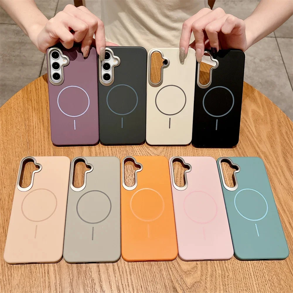 Magsafe Magnetic Matte Alloy Lens Phone Case