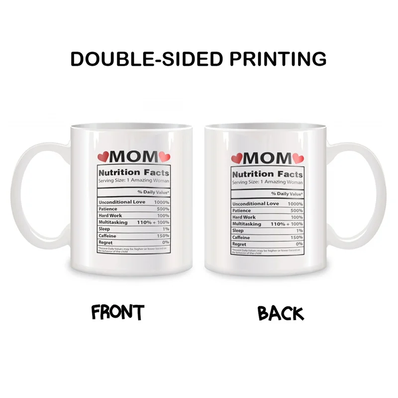 World's Best Mom Novelty Coffee Mug - Mother's Day Gift from Daughter, 11 oz Ceramic Tea Cup, White
