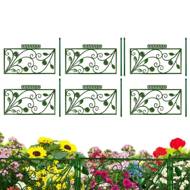 Kerti Kerítés Szegély No Dig Kert Dekoratív Rozsdaálló Panelek Határállat Gát Virág Hordozható - Image 5
