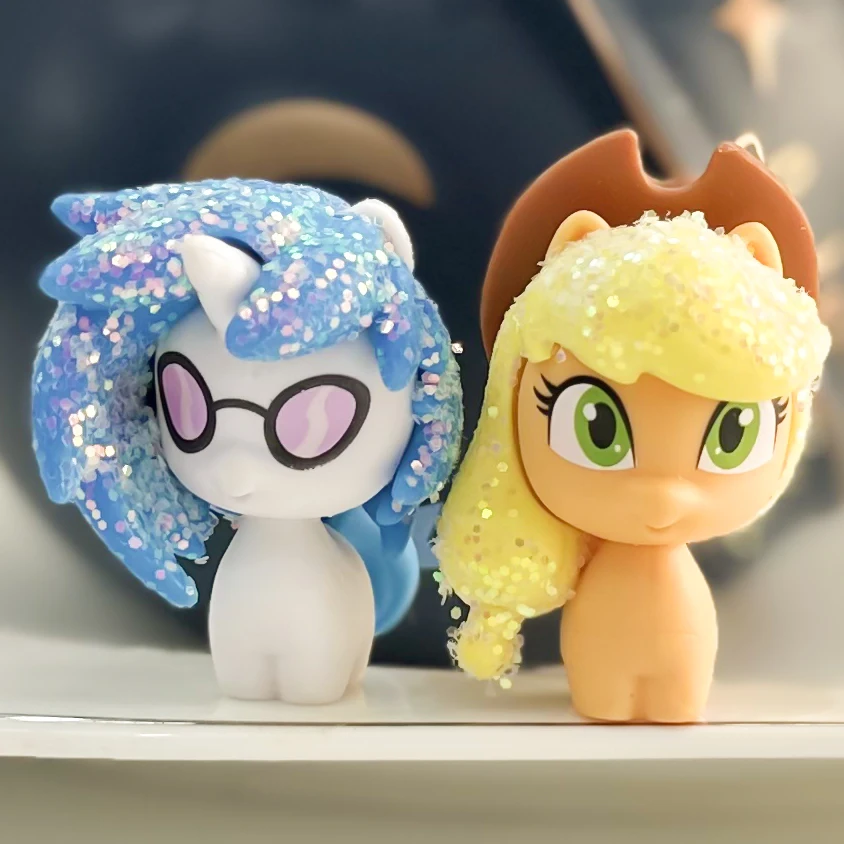 Lps Dogs Rare Little Cute Yellow Blue Original Horse Model Apple Jack Unicorn Horse Action Figure Toys Horse For Kid Y2024010603