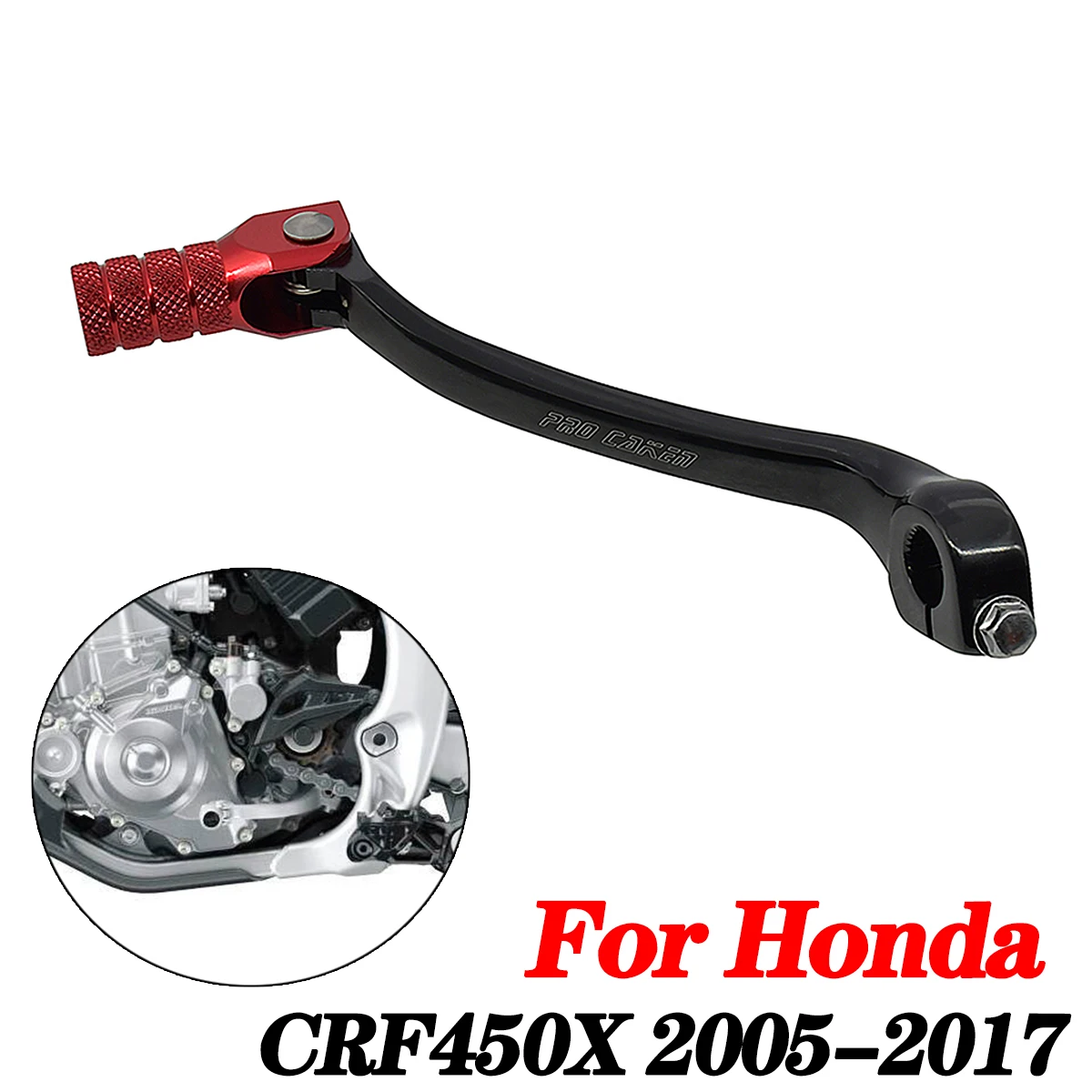 Motocross CNC Folding Gear Shift Shifter Lever For Honda CRF450X CRF