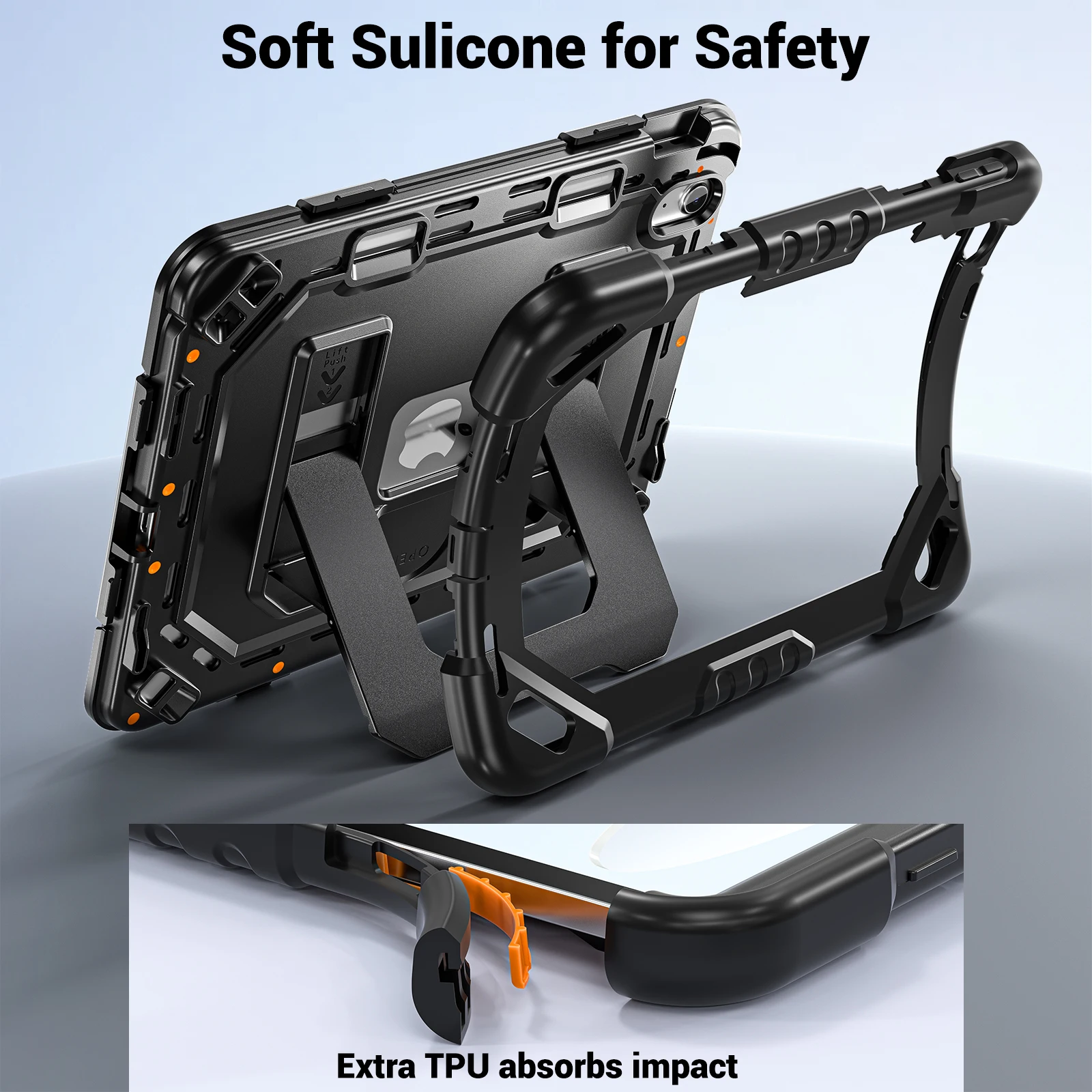 Enhanced Shockproof Smart Case with Shoulder Strap