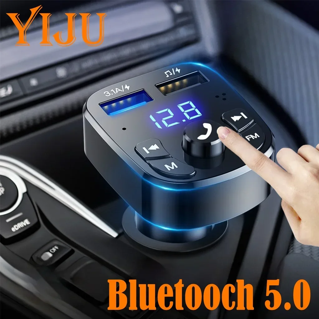 YIJU �ڵ��� �������� 5.0 FM �۽ű� ���� ����� ����ũ ����� ���ű� �ڵ� MP3 �÷��̾� ��� USB ���� ������ �ڵ��� �׼�����