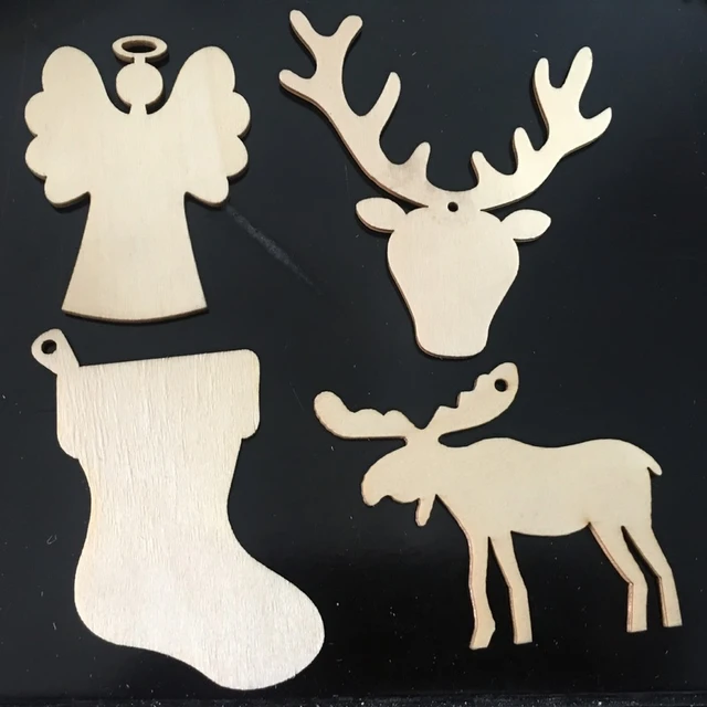 10pcs Unfinished Wooden Cutouts, Angel Shapes for DIY Arts and Crafts  Projects, Decorations, Ornaments - AliExpress