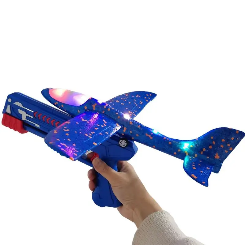 

Foam Plane Launcher LED Light Foam Airplanes For Kids With Launcher Safe Foam Airplane Funny Launcher Toy Aged 4-12