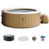 Bubble Massage Spa Set: Includes Energy Efficient Spa Cover – Push Button Control Panel – 140 Bubble Jets – 6 Person 1