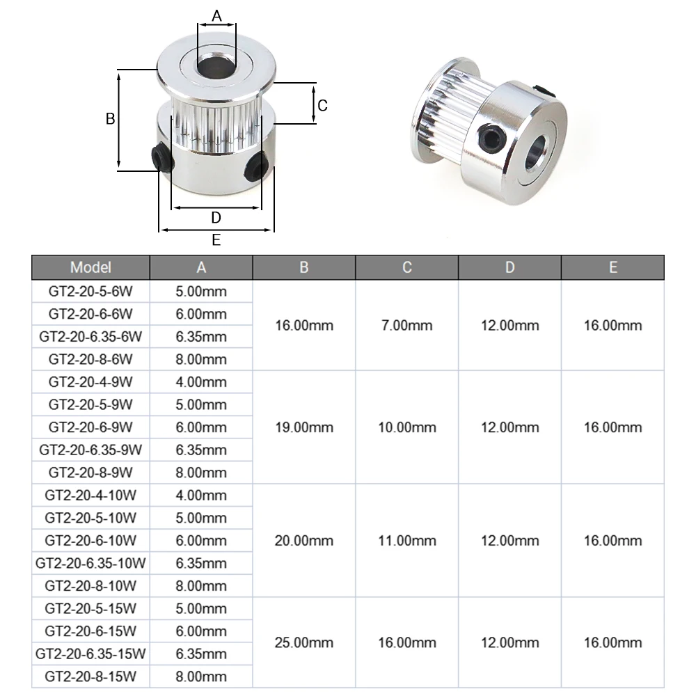 1 pc BF Type 58 Tanden 2GT Synchrone Timing Katrol Boring 5mm-15mm 1 pc BF Type 58 Tanden 2GT Synchrone Timing Katrol Boring 5mm-15mm