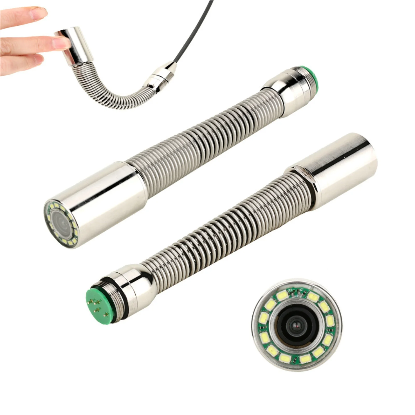 Pipe Inspection Camera 5in+ Self-Leveling 512HZ Transmitter+Audio Recording +DVR Drain Sewer Inspection Video Endoscope Camera 6